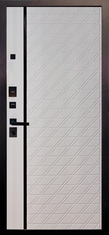 Теплая дверь входная Аргус Блэк 2П Фрейда/Тори, 2 замка, 2 мм металл, (черный кварц+милк софт) #3