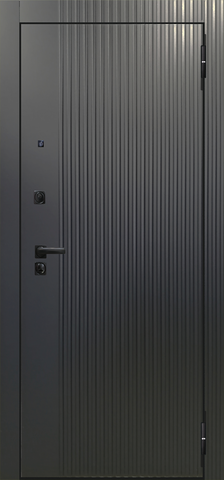 Теплая дверь входная Аргус Блэк 2П Фрейда/Нора-4, 2 замка, 2 мм металл, (черный кварц+белый велюр) #2