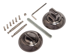 Завертка круг Пуэрто INBK AL 08 BN/SN, цвет никель черный/никель матовый к ручкам INAL 515-08 BN, INAL 515-08 BN/SN (гарантия - 12 месяцев)