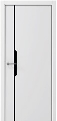 Дверь межкомнатная Альберо (Фрегат) Графика-4 (кромка АБС черная с 4х сторон), цвет белый, винил, глухая