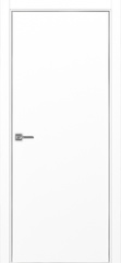 Дверь межкомнатная Оптима Порте Неаполь 201 (кромка алюминиевая с 4х сторон с врезкой под замок Морелли М1895 (М1885)), цвет белый снежный, экошпон, глухая