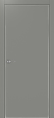 Дверь межкомнатная Оптима Порте Неаполь 201 (кромка алюминиевая с 4х сторон с врезкой под замок Морелли М1895 (М1885)), цвет серый, экошпон, глухая