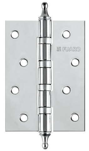 Петля врезная универсальная с колпачком Фуаро IN4400UA-BL CP (4BB/A/BL 100x75x2,5) блистер, цвет хром (гарантия - 2 года)