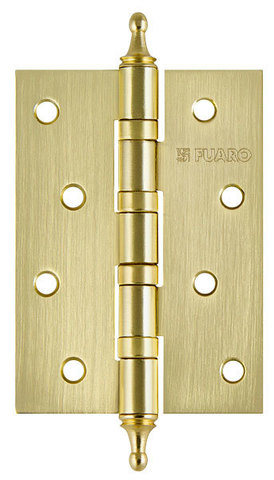 Петля врезная универсальная с колпачком Фуаро IN4400UA-BL SB (4BB/A/BL 100x75x2,5) блистер, цвет золото матовое (гарантия - 2 года)