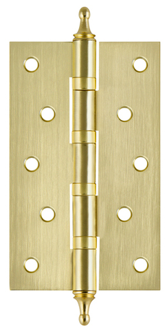 Петля врезная универсальная с колпачком Фуаро IN5400UA-BL SB (4BB/A/BL 125x75x2,5) блистер, цвет золото матовое (гарантия - 2 года)
