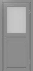 Дверь межкомнатная Оптима Порте Турин 520.211, цвет серый, экошпон, стекло мателюкс