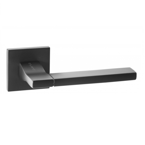 Комплект фурнитуры межкомнатный SET 524-03 slim 5-45PL 4BB Black (ручка Пуэрто, защелка м/к Ренц, петли Ренц), цвет черный (гарантия - 8 лет на ручку, 12 месяцев на остальную фурнитуру) #2