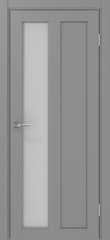 Дверь межкомнатная Оптима Порте Турин 521.21, цвет серый, экошпон, стекло мателюкс