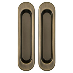 Комплект ручек овал для раздвижных дверей Пунто SH.SL152.010 (Soft LINE SL-010) АВ, цвет бронза (гарантия - 6 месяцев)