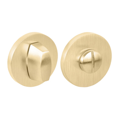 Завертка круг Фуаро BK6.R.SLR52 SSG-39 (BK6 SLR), цвет золото сатинированное к ручкам R.SLR52.PRIDE SSG-39, R.SLR52.PRIZMA SSG-39, R.SLR52.BARREL SSG-39 (гарантия - 12 месяцев)