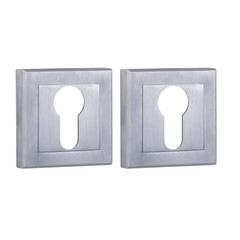 Накладка квадрат на цилиндр Пунто ET.K.QL52 (ET QL) SSC-16, цвет хром сатинированный (гарантия - 12 месяцев)