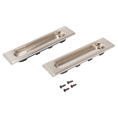Ручка квадрат для раздвижных дверей Ренц INSDH 601 SN (цена за комплект), цвет никель матовый (гарантия - 10 лет)