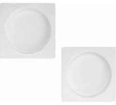 Ручка квадрат для раздвижных дверей Ренц INSDH 604 W (цена за комплект), цвет белый (гарантия - 10 лет)