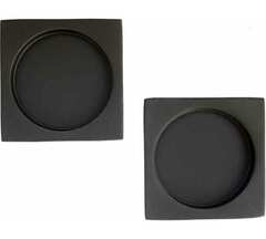 Ручка квадрат для раздвижных дверей Ренц INSDH 604 B (цена за комплект), цвет черный (гарантия - 10 лет)