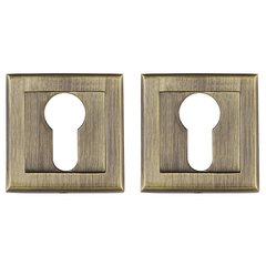 Накладка квадрат на цилиндр Пунто ET.K.QL52 (ET QL) ABG-6, цвет бронза зеленая (гарантия - 12 месяцев)