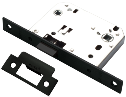 Комплект фурнитуры сантехнический SET 524-03 slim 2070PL 4BB Black (ручка Пуэрто, защелка с/у Ренц, завертка Пуэрто, петли Ренц), цвет черный (гарантия - 8 лет на ручку, 12 месяцев на остальную фурнитуру) #4