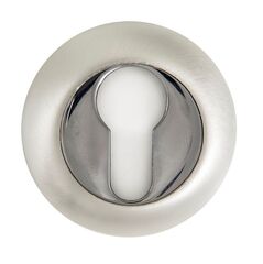 Накладка круг на цилиндр Пуэрто INET AL 08 PW/CP, цвет жемчужный/хром блестящий (гарантия - 12 месяцев)