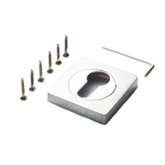 Накладка квадрат на цилиндр Пуэрто INET AL 02 CP, цвет хром (гарантия - 12 месяцев)