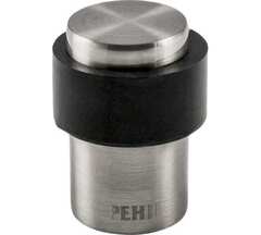 Ограничитель дверной напольный Ренц INDS 34 SN/Black, цвет никель матовый/черный (гарантия - 12 месяцев)