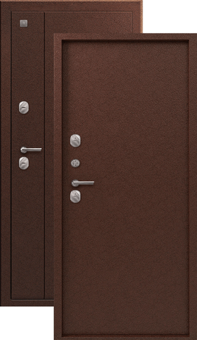 Термодверь входная Сезам Т-111 (2025), 2 замка, 1 мм металл, (медь антик+медь антик)