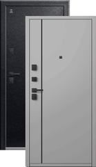 Теплая дверь входная Центурион С-106 (2026), 2 замка, 2 мм металл, (черный муар+сильвер кашемир)