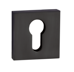 Накладка квадрат на цилиндр Пуэрто INET AL 03 MBN, цвет никель черный матовый(графит) (гарантия - 12 месяцев)