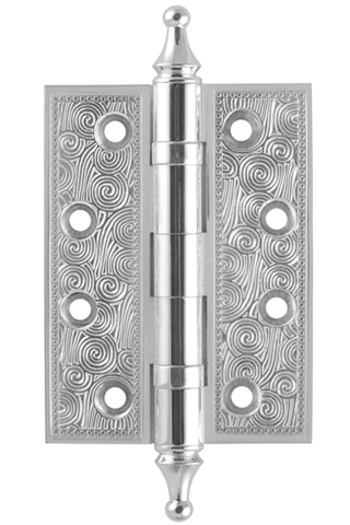 Петля врезная универсальная Армадилло Castillo CL 500-A4 102x76x3,5 SILVER-925, цвет серебро 925 (гарантия - 5 лет)