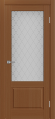 Дверь межкомнатная Оптима Порте Тоскана 640.21 ОФ3, цвет орех, экошпон, стекло кристалл