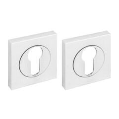 Накладка квадрат на цилиндр Фуаро ET.K.KM52 (ET KM) WH-19, цвет белый (гарантия - 12 месяцев)