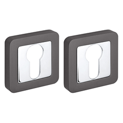 Накладка на цилиндр Фуаро ET XM GR/CP-23, цвет графит/хром (гарантия - 12 месяцев)