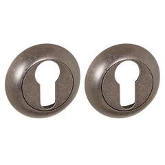 Накладка круг на цилиндр Пунто ET.R.ZR54 (ET ZR) OS-9, цвет серебро античное (гарантия - 12 месяцев)