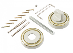 Завертка круг Ренц INBK 16 MSW/GP, цвет супер белый матовый/золото к ручкам Новара INDH 625-16 MSW/GP (гарантия - 12 месяцев)