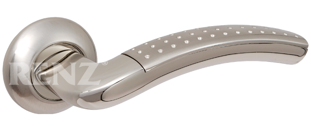 Ручка круг Ренц Венеция INDH 36-08 SN/NP, цвет никель матовый/блестящий, ЦАМ (гарантия - 10 лет)