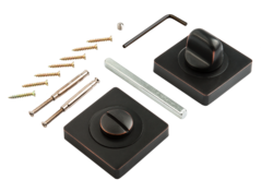 Завертка квадрат Ренц INBK 02 ABB, цвет бронза черная с патиной к ручкам Остия INDH 74-02 ABB (гарантия - 12 месяцев)