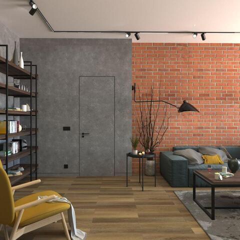 Дверь межкомнатная скрытая Альберо (Фрегат) ПС-2 без порога ( замок AGB B04102.50.34, алюминиевая кромка черная с 4х сторон), цвет белый, под покраску, глухая #3