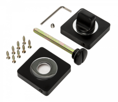 Завертка квадрат Ренц INBK 02 MBN/CP, цвет никель черный матовый(графит)/хром к ручкам Кераско INDH 97-02 MBN/CP, Катания INDH 301-02 MBN/CP (гарантия - 12 месяцев)