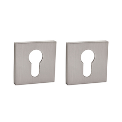 Накладка квадрат на цилиндр Аякс ET.K.JS51 (ET JS) SN-3, цвет никель матовый (гарантия - 12 месяцев)