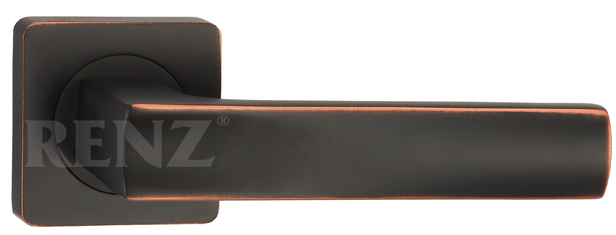 Ручка квадрат Ренц Остия INDH 74-02 ABB, цвет бронза черная с патиной, ЦАМ (гарантия - 10 лет)