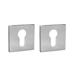 Накладка квадрат на цилиндр Аякс ET.K.JS51 (ET JS) CP-8, цвет хром (гарантия - 12 месяцев)