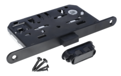 Замок сантехнический магнитный Морелли M1895BL, цвет черный сталь + многослойное гальваническое покрытие (гарантия - 12 месяцев)