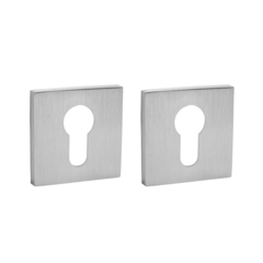 Накладка квадрат на цилиндр Аякс ET.K.JS51 (ET JS) SSC-16, цвет хром сатинированный (гарантия - 12 месяцев)