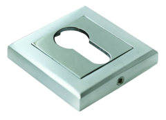 Накладка квадрат на цилиндр Морелли MH-KH-SSC/CP, цвет хром матовый/хром (гарантия - 12 месяцев)