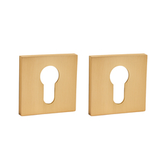 Накладка квадрат на цилиндр Аякс ET.K.JS51 (ET JS) SSG-39, цвет золото сатинированное (гарантия - 12 месяцев)