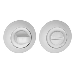 Завертка круг Пунто BK6.R.TL54 (BK6 TL) WH-19, цвет белый алюминий к ручкам R.TL54.BLADE (BLADE TL) WH-19 (гарантия - 6 месяцев)