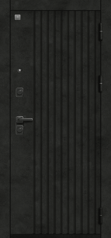 Теплая дверь входная Сезам V-15 (2026), 2 замка, 1,4 мм металл, (черный муар/темный бетон+белый ясень софт) #2