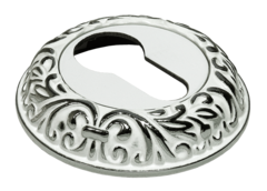 Накладка круг на цилиндр Морелли MH-KH-CLP W/PC, цвет белый/хром (гарантия - 12 месяцев)