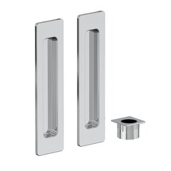 Ручка квадрат для раздвижных дверей Браво SL-11 C (цена за комплект), цвет хром