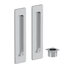 Ручка квадрат для раздвижных дверей Браво SL-11 SC (цена за комплект), цвет хром матовый