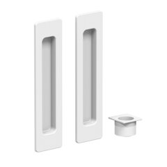 Ручка квадрат для раздвижных дверей Браво SL-11 W (цена за комплект), цвет белый