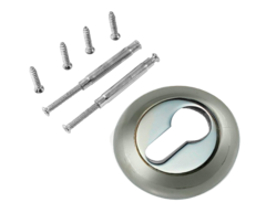 Накладка круг на цилиндр Ренц INET 08 SC/CP, цвет хром матовый/хром блестящий (гарантия - 12 месяцев)